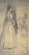 Fernand Khnopff Study of Marguerite Khnopff Spain oil painting artist